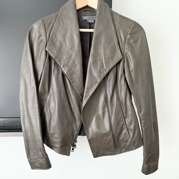 Vince Leather Scuba Jacket XS - Picture 3 of 15